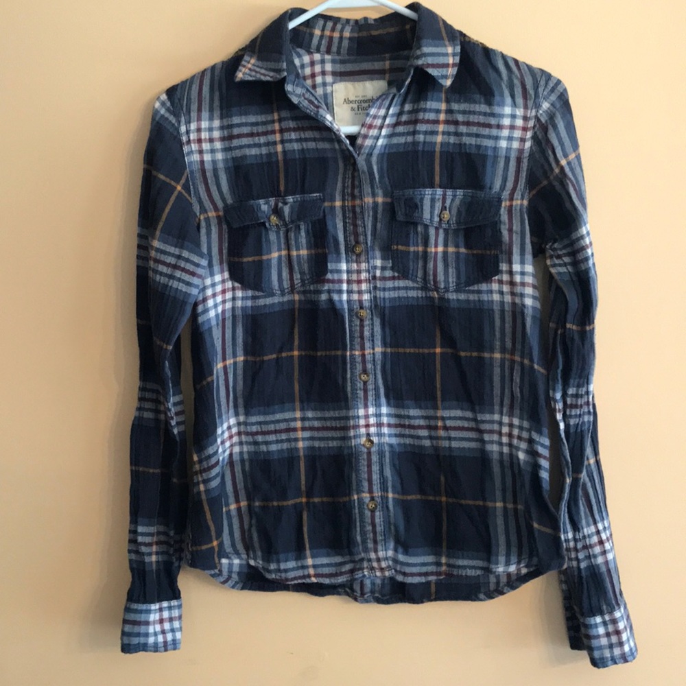 A&F• Fitted Plaid Shirt• Size X-Small